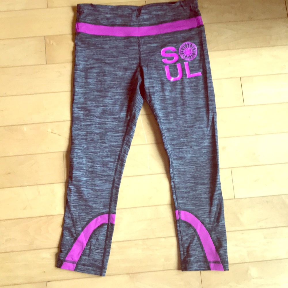 Lululemon x Soul Cycle cropped workout plants